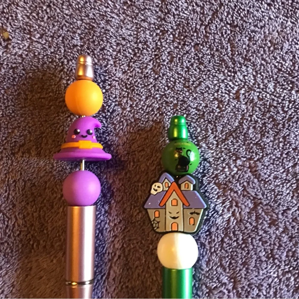 Colorful Beaded Halloween Pens